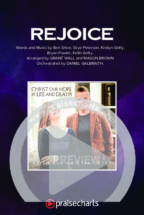 Rejoice (Sing It Now SATB) Octavo Cover Sheet (Keith & Kristyn Getty / Rend Collective / Arr. Mason Brown)