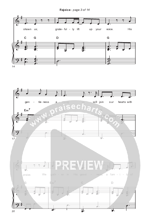 Rejoice (Sing It Now SATB) Octavo (SATB & Pno) (Keith & Kristyn Getty / Rend Collective / Arr. Mason Brown)