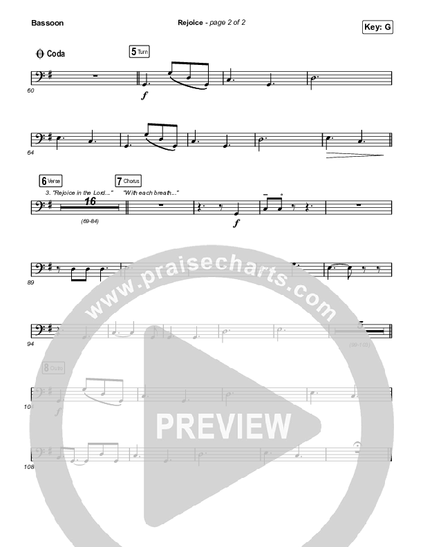 Rejoice (Sing It Now SATB) Bassoon (Keith & Kristyn Getty / Rend Collective / Arr. Mason Brown)