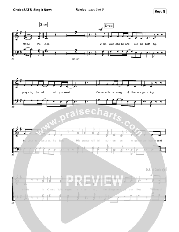 Rejoice (Sing It Now SATB) Choir Sheet (SATB) (Keith & Kristyn Getty / Rend Collective / Arr. Mason Brown)