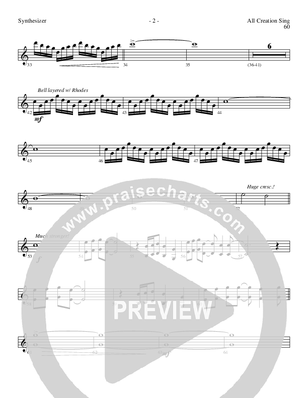 All Creation Sing (Joy To The World) (Choral Anthem SATB) Synth (Lillenas Choral / Arr. Gary Rhodes / Orch. Tim Cates)