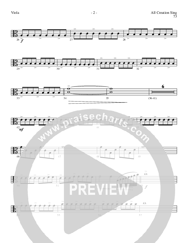 All Creation Sing (Joy To The World) (Choral Anthem SATB) Viola (Lillenas Choral / Arr. Gary Rhodes / Orch. Tim Cates)