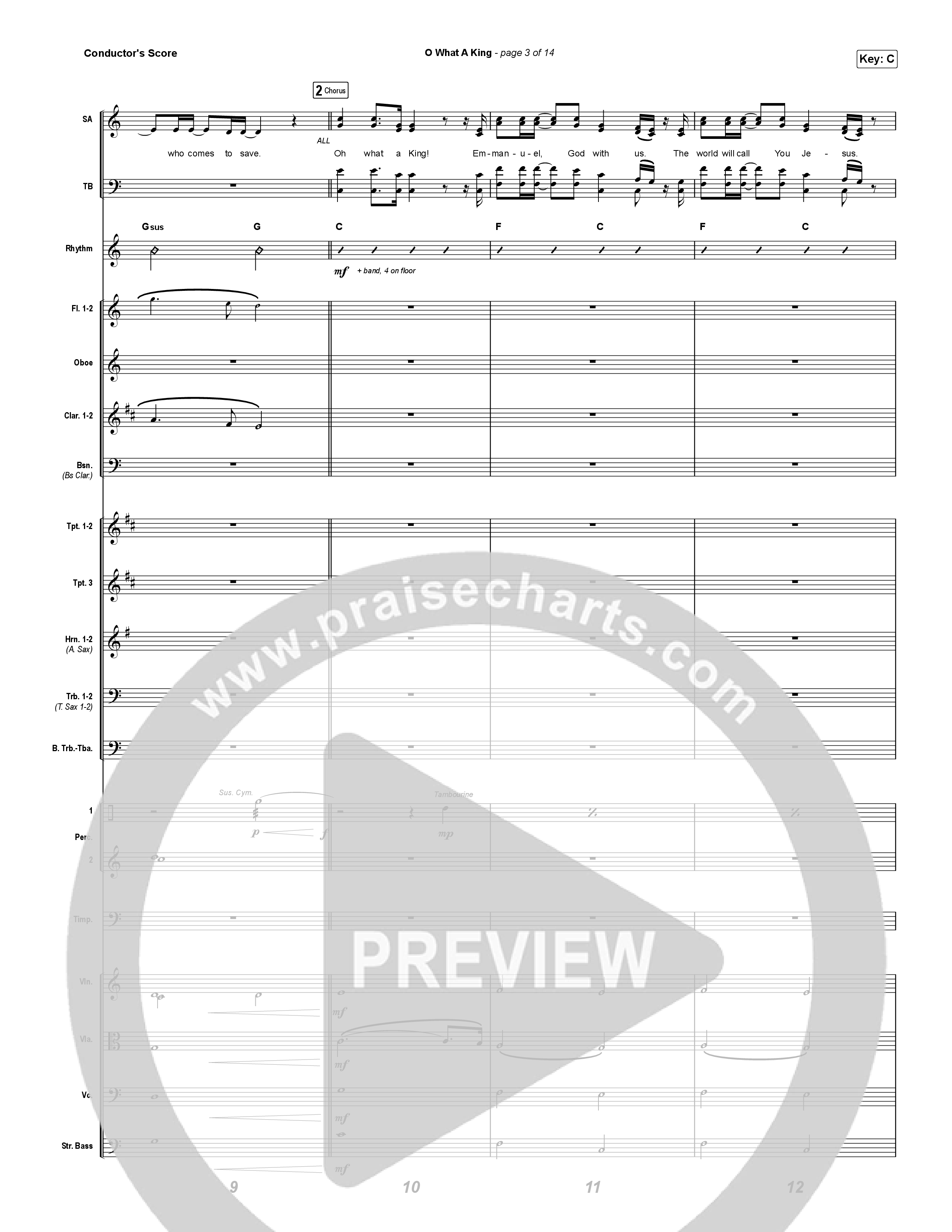 O What A King Conductor's Score (Katy Nichole)