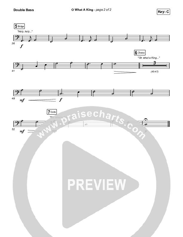 O What A King String Bass (Katy Nichole)