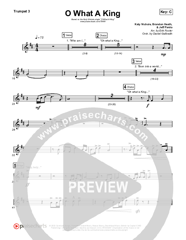 O What A King Trumpet 1,2 (Katy Nichole)
