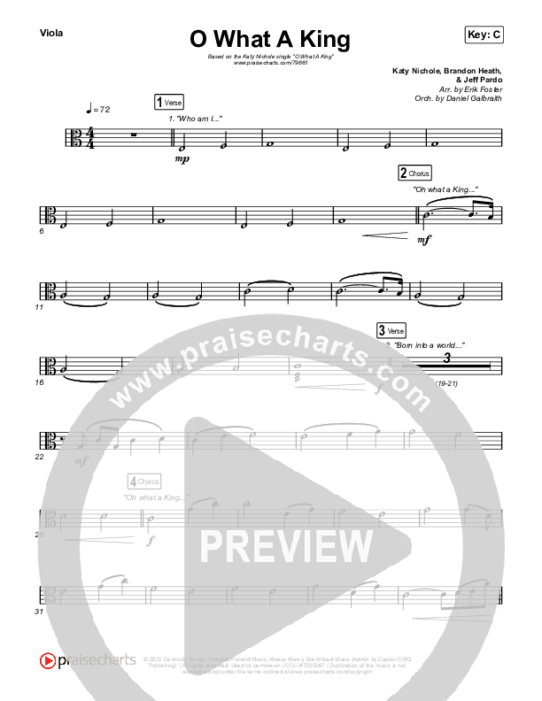 O What A King Viola (Katy Nichole)