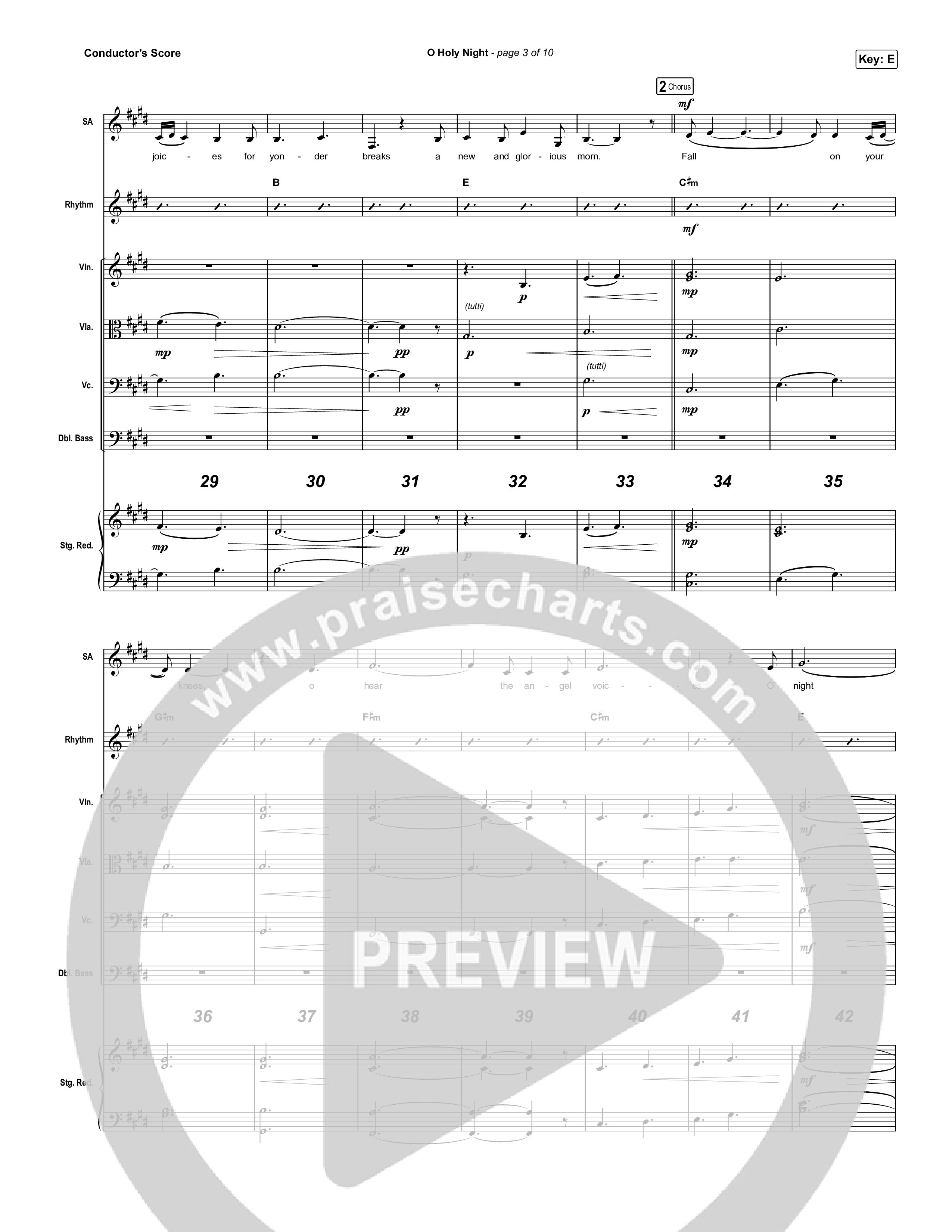 O Holy Night Conductor's Score (Katy Nichole)