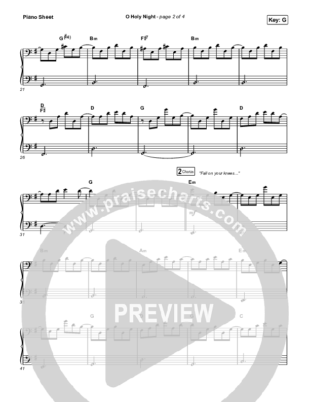 O Holy Night Piano Sheet (Katy Nichole)