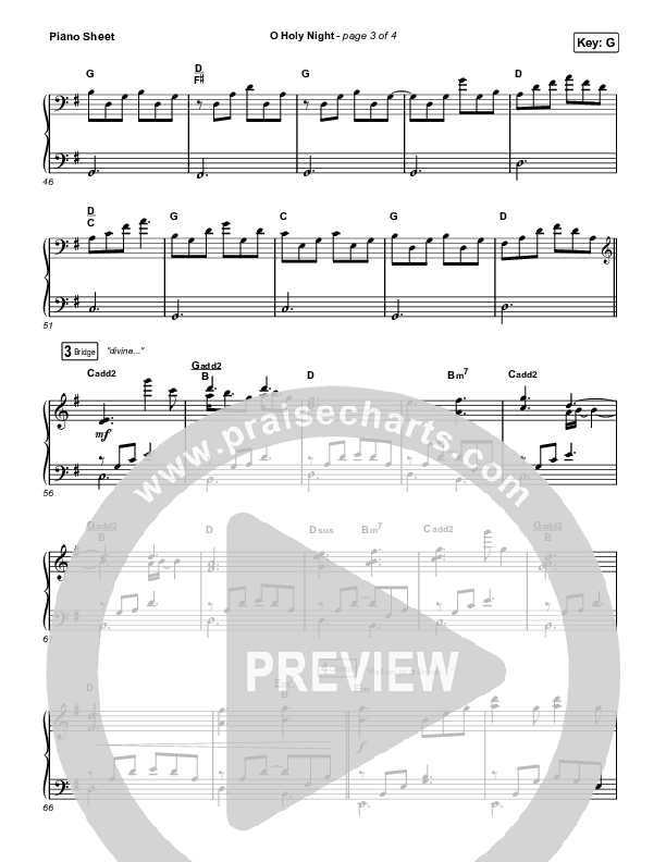 O Holy Night Piano Sheet (Katy Nichole)