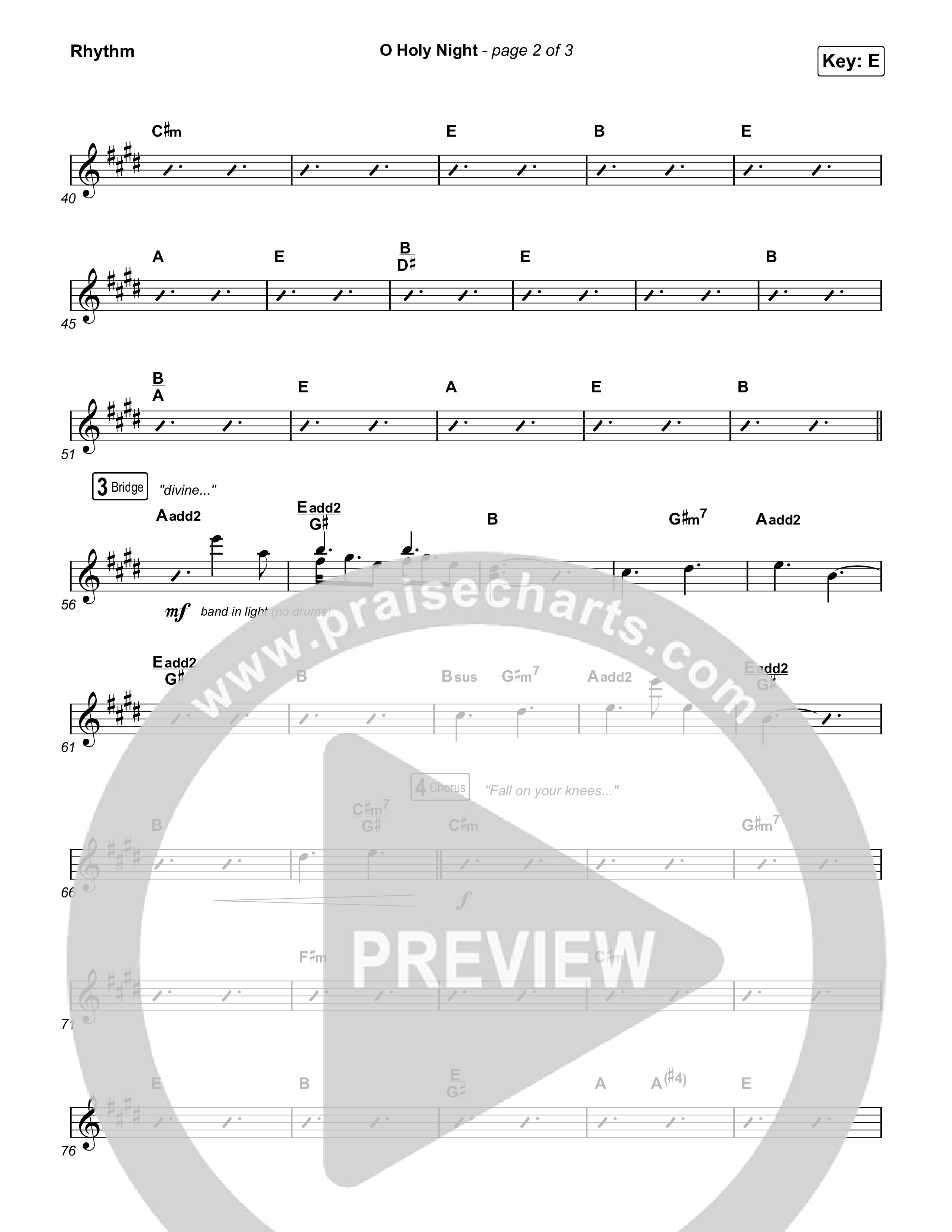 O Holy Night Rhythm Chart (Katy Nichole)