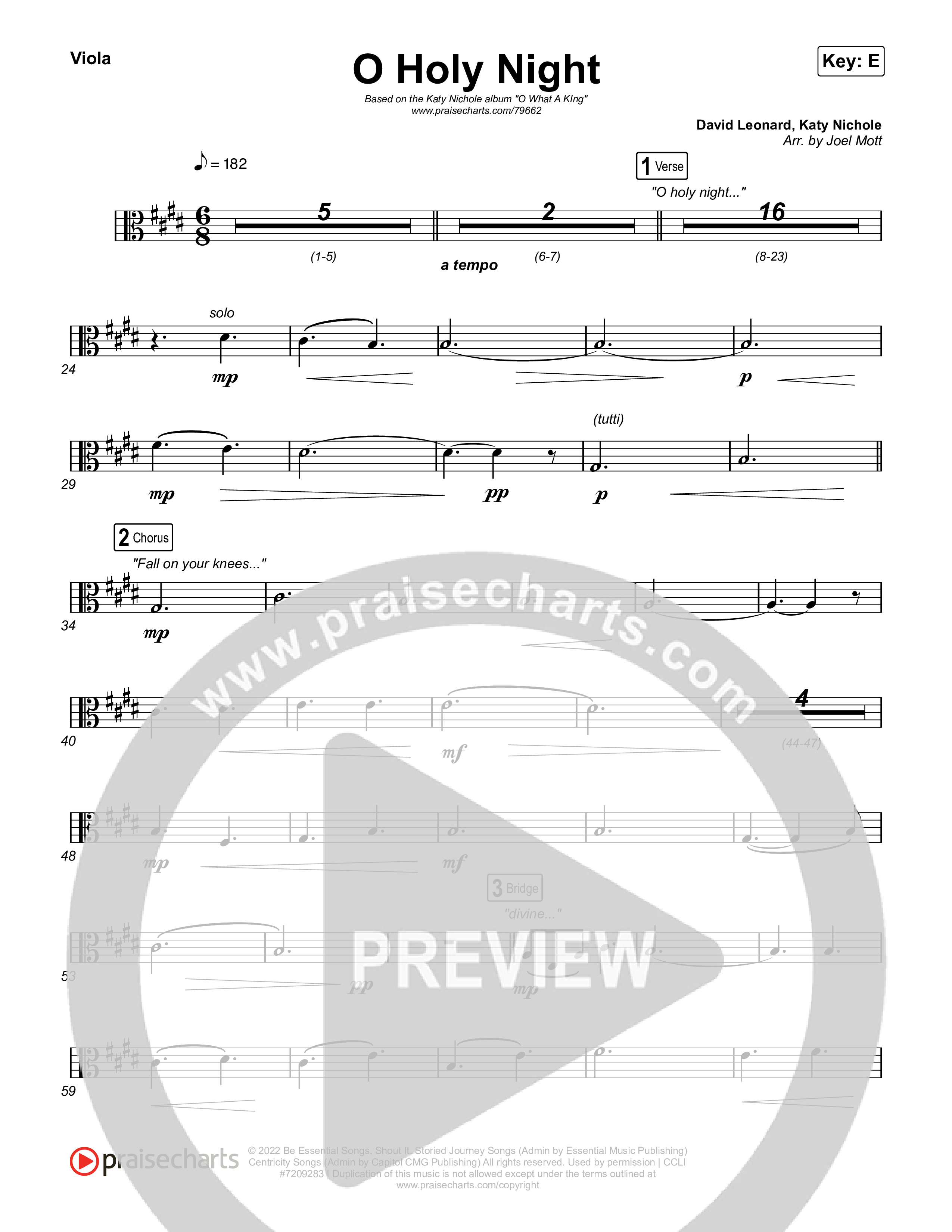 O Holy Night Viola (Katy Nichole)