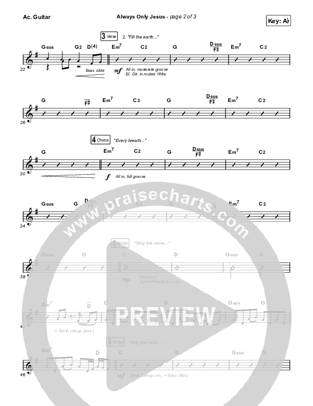 Always Only Jesus  Acoustic Guitar (MercyMe)