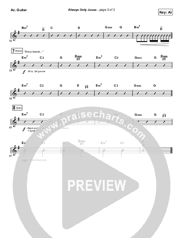 Always Only Jesus  Acoustic Guitar (MercyMe)