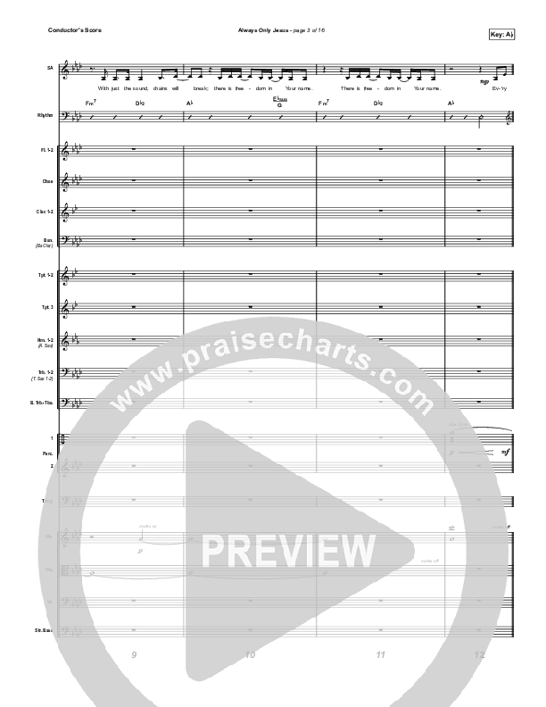 Always Only Jesus Conductor's Score (MercyMe)