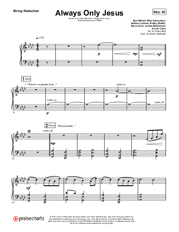 Always Only Jesus  String Reduction (MercyMe)