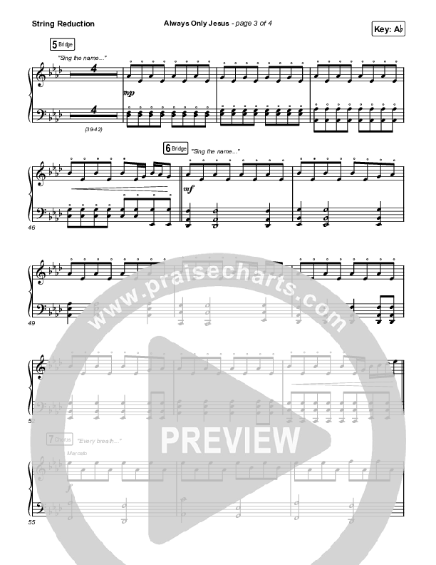 Always Only Jesus String Reduction (MercyMe)