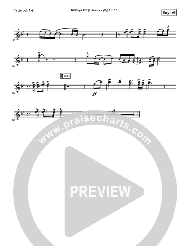 Always Only Jesus  Trumpet 1,2 (MercyMe)