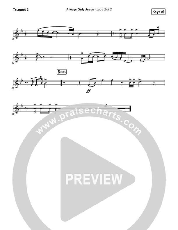 Always Only Jesus  Trumpet 3 (MercyMe)