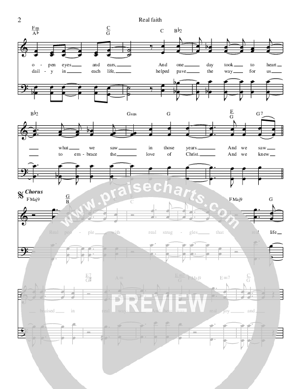 Real Faith Lead Sheet (Brian Free & Assurance)