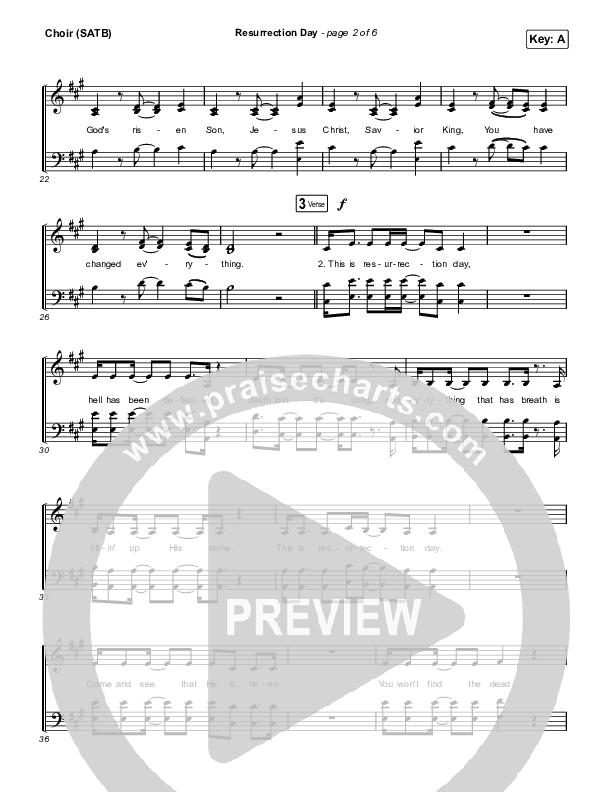 Resurrection Day Choir Sheet (SATB) (Josh Baldwin)