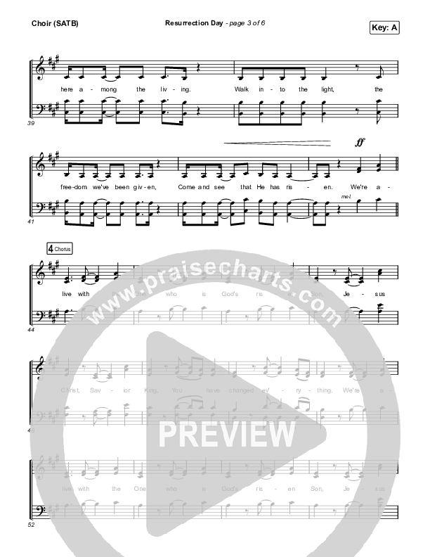 Resurrection Day Choir Sheet (SATB) (Josh Baldwin)