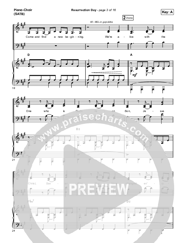 Resurrection Day Piano/Vocal (SATB) (Josh Baldwin)