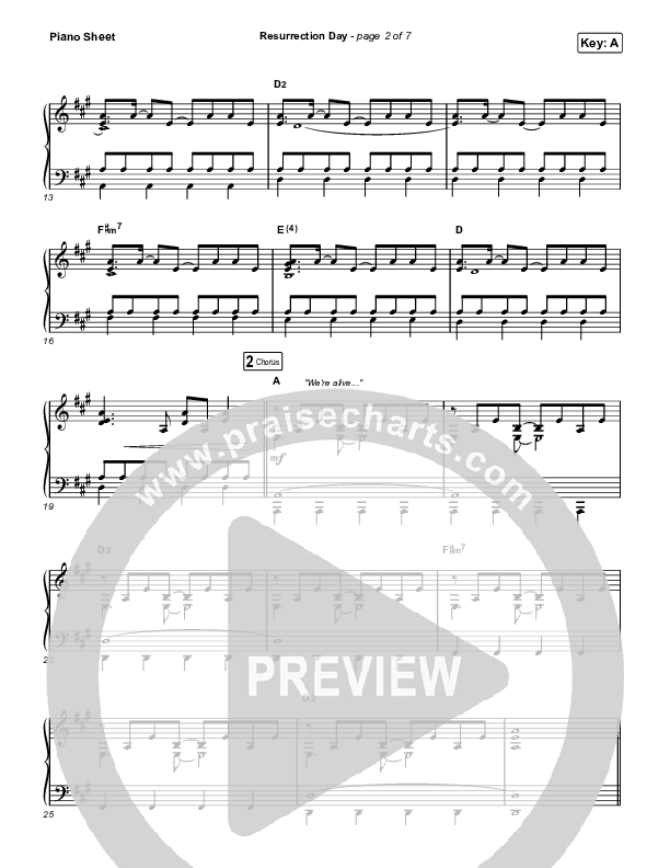 Resurrection Day Piano Sheet (Josh Baldwin)