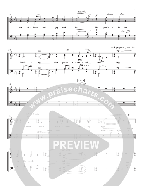 Break Forth O Beauteous Heavenly Light (Break Forth) (Choral Anthem SATB) Choir Vocals (SATB) (Lillenas Choral / Arr. Ed Hogan)