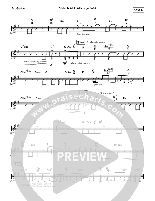 Christ Is All In All (Choral Anthem SATB) Acoustic Guitar (Keith & Kristyn Getty / Arr. Luke Gambill)