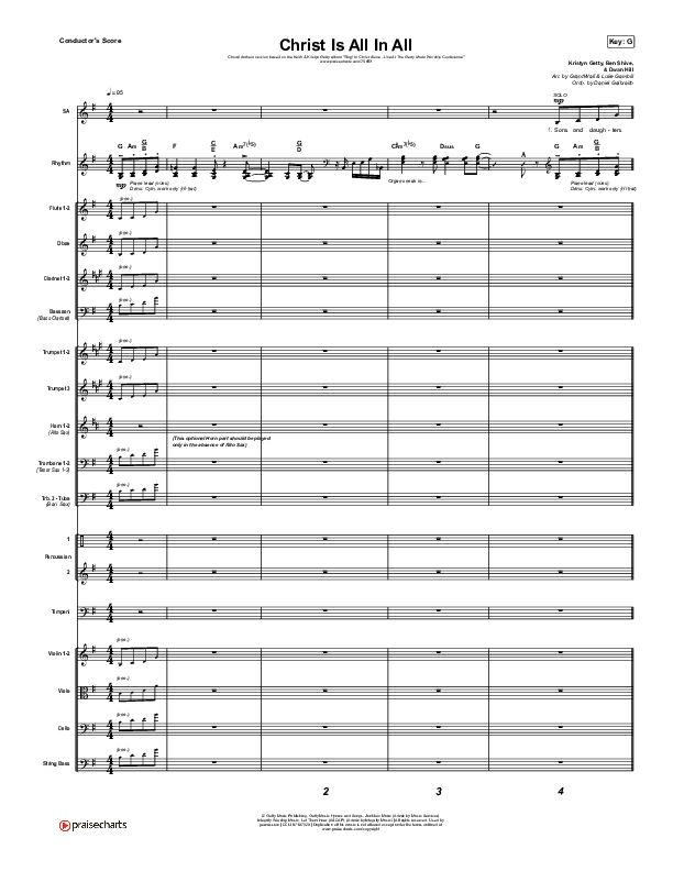 Christ Is All In All (Choral Anthem SATB) Conductor's Score (Keith & Kristyn Getty / Arr. Luke Gambill)
