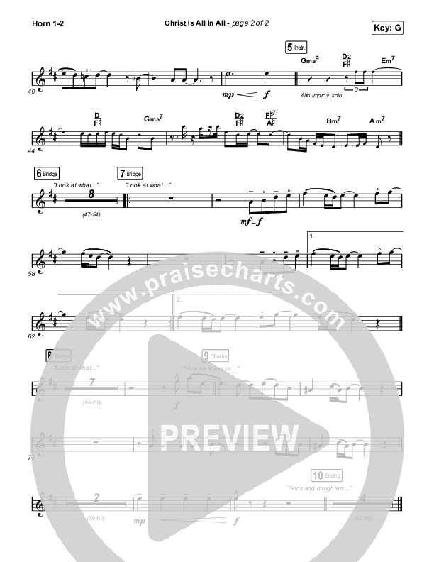 Christ Is All In All (Choral Anthem SATB) Brass Pack (Keith & Kristyn Getty / Arr. Luke Gambill)