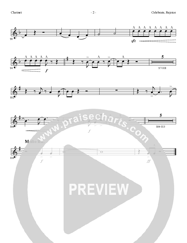 Celebrate Rejoice with O Come O Come Emmanuel (Choral Anthem SATB) Clarinet 1/2 (Lillenas Choral / Arr. Mike Speck / Arr. Tim Parton / Orch. Cliff Duren)