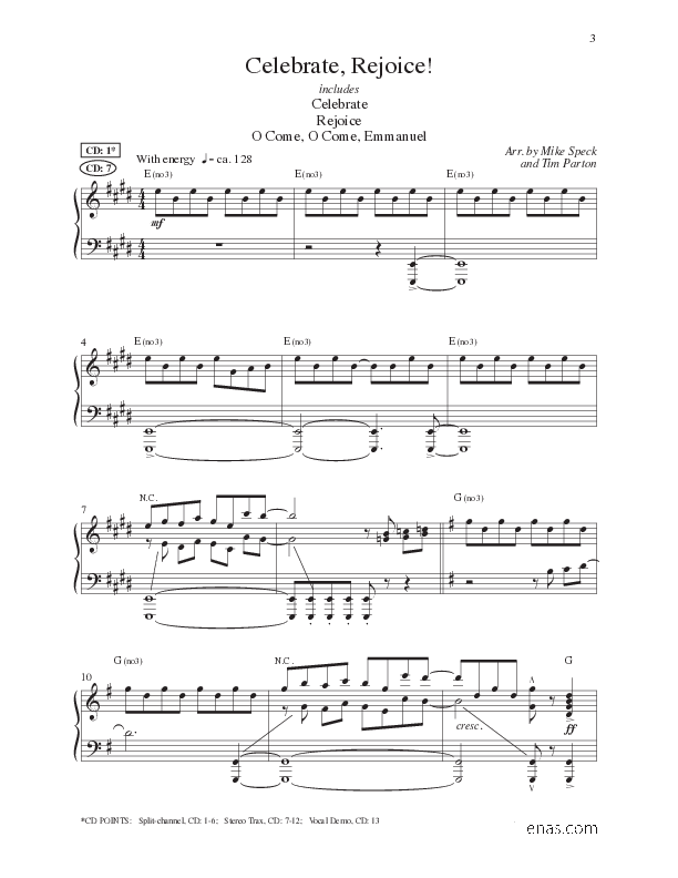 Celebrate Rejoice with O Come O Come Emmanuel (Choral Anthem SATB) Anthem (SATB/Piano) (Lillenas Choral / Arr. Mike Speck / Arr. Tim Parton / Orch. Cliff Duren)