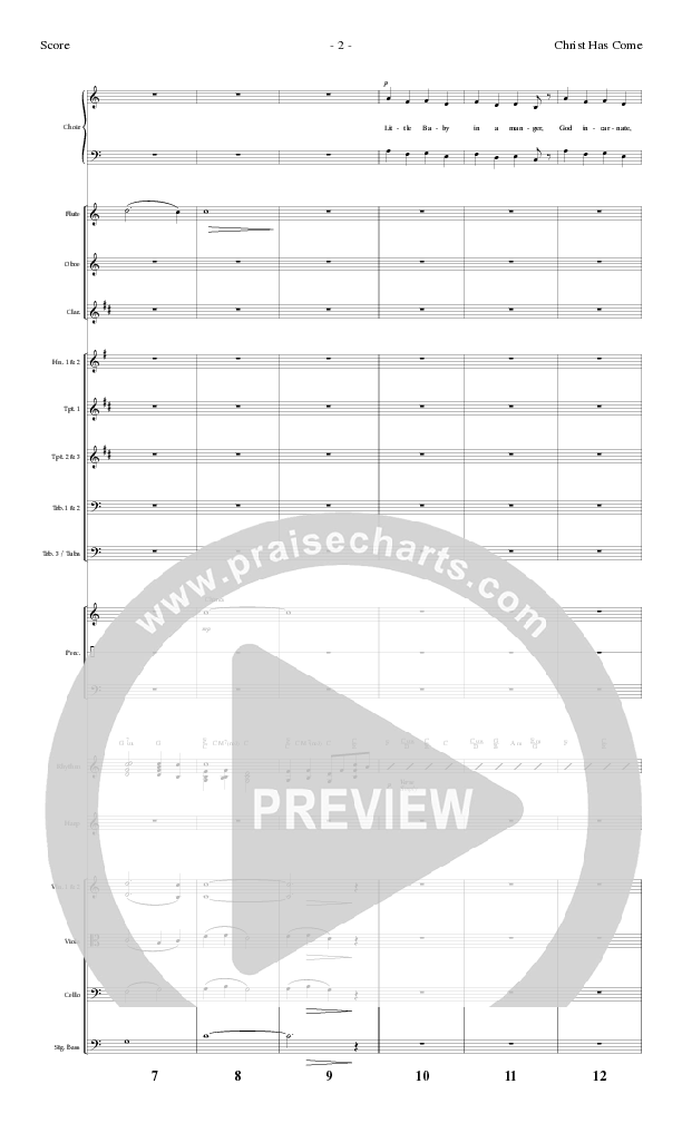 Christ Has Come (Choral Anthem SATB) Conductor's Score (Lillenas Choral / Arr. Cliff Duren)