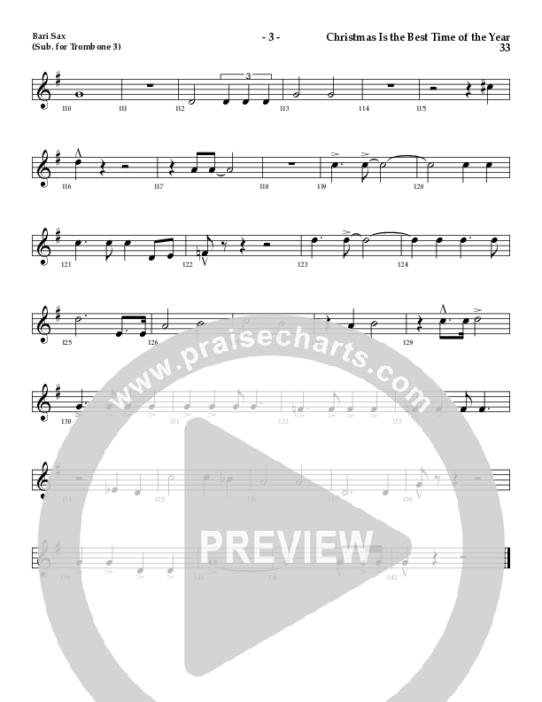 Christmas Is The Best Time Of The Year with Deck The Halls, Jingle Bells (Choral Anthem SATB) Bari Sax (Lillenas Choral / Arr. Richard Kingsmore)