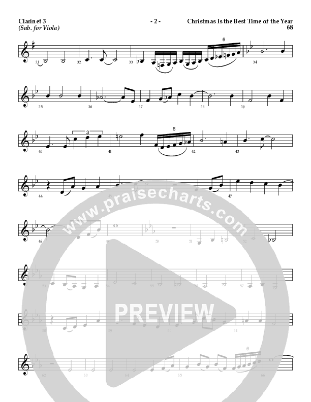 Christmas Is The Best Time Of The Year with Deck The Halls, Jingle Bells (Choral Anthem SATB) Clarinet 3 (Lillenas Choral / Arr. Richard Kingsmore)