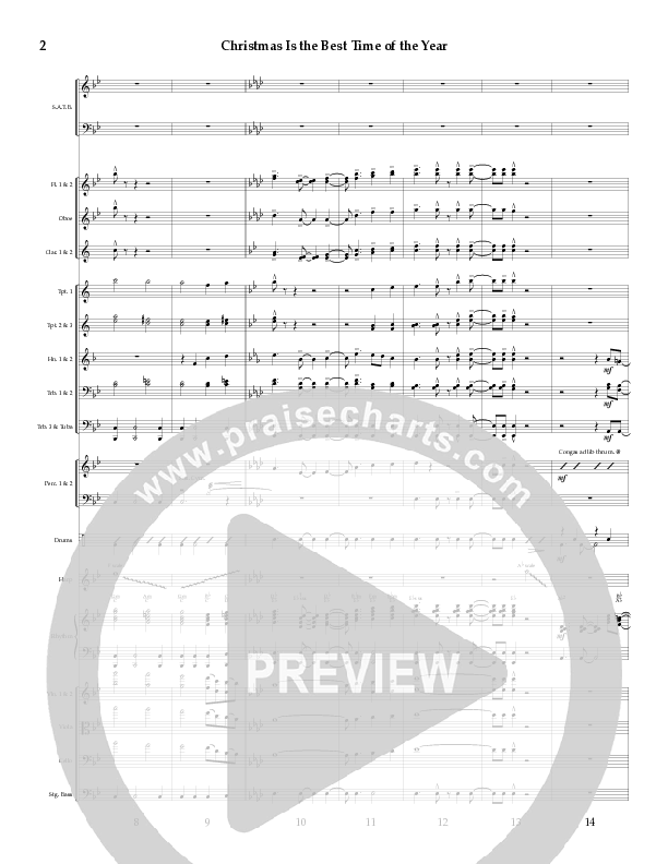 Christmas Is The Best Time Of The Year with Deck The Halls, Jingle Bells (Choral Anthem SATB) Conductor's Score (Lillenas Choral / Arr. Richard Kingsmore)