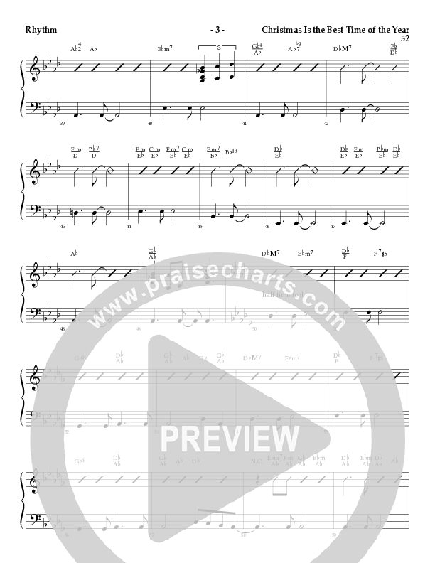 Christmas Is The Best Time Of The Year with Deck The Halls, Jingle Bells (Choral Anthem SATB) Rhythm Chart (Lillenas Choral / Arr. Richard Kingsmore)