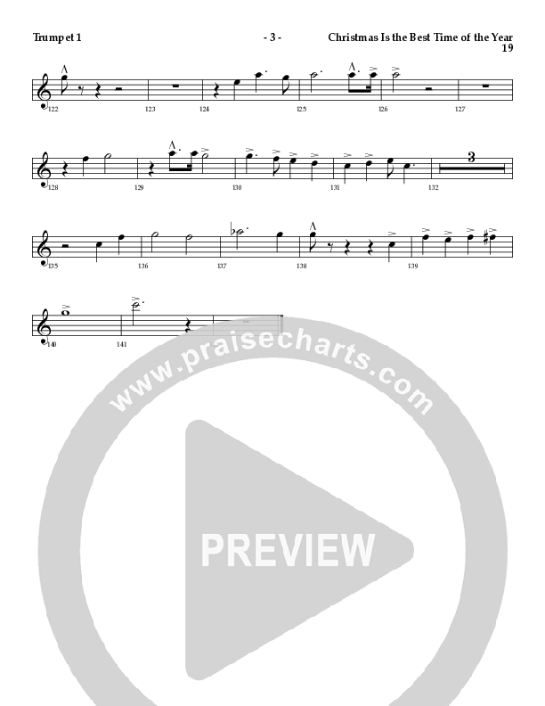 Christmas Is The Best Time Of The Year with Deck The Halls, Jingle Bells (Choral Anthem SATB) Trumpet 1 (Lillenas Choral / Arr. Richard Kingsmore)