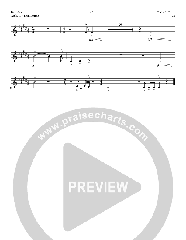 Christ Is Born with Angels From The Realms, O Come All Ye Faithful, Hark The Herald Angels Sing (Choral Anthem SATB) Bari Sax (Lillenas Choral / Arr. Mike Speck / Arr. Cliff Duren / Orch. Chris McDonald)