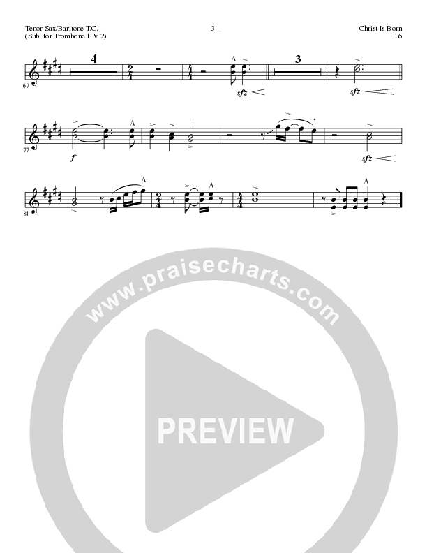 Christ Is Born with Angels From The Realms, O Come All Ye Faithful, Hark The Herald Angels Sing (Choral Anthem SATB) Tenor Sax/Baritone T.C. (Lillenas Choral / Arr. Mike Speck / Arr. Cliff Duren / Orch. Chris McDonald)