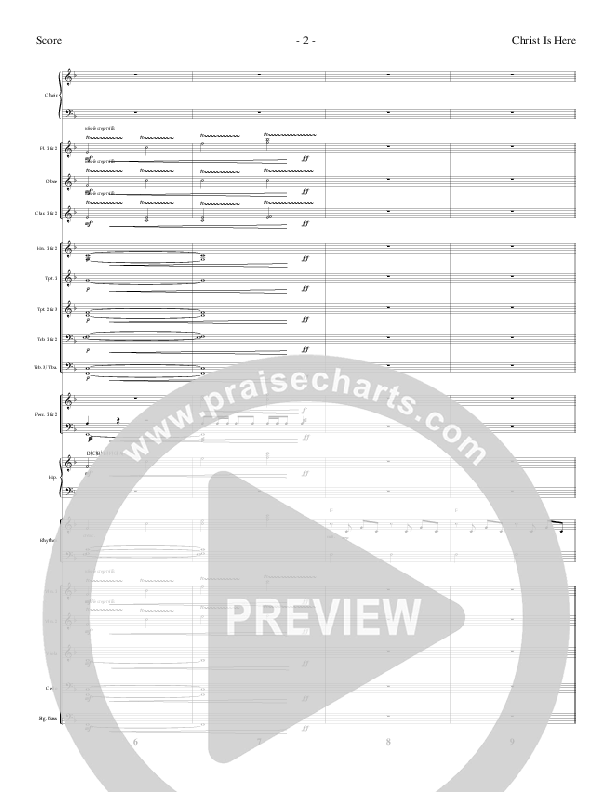 Christ Is Here (Choral Anthem SATB) Conductor's Score (Lillenas Choral / Arr. Daniel Semsen)