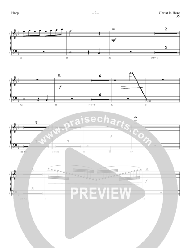 Christ Is Here (Choral Anthem SATB) Harp (Lillenas Choral / Arr. Daniel Semsen)