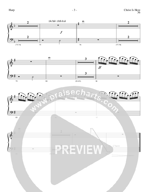 Christ Is Here (Choral Anthem SATB) Harp (Lillenas Choral / Arr. Daniel Semsen)