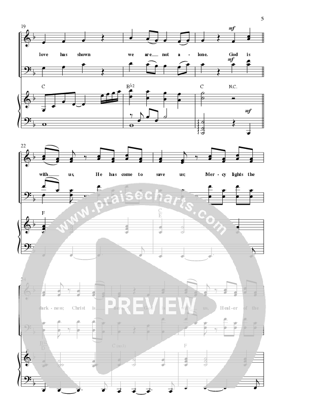 Christ Is Here (Choral Anthem SATB) Anthem (SATB/Piano) (Lillenas Choral / Arr. Daniel Semsen)