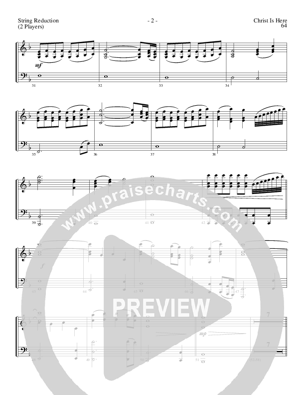 Christ Is Here (Choral Anthem SATB) String Reduction (Lillenas Choral / Arr. Daniel Semsen)