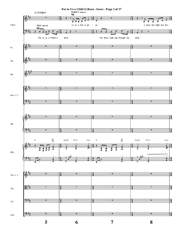 For To Us A Child Is Born (Choral Anthem SATB) Conductor's Score (Word Music Choral / Arr. Russell Mauldin)