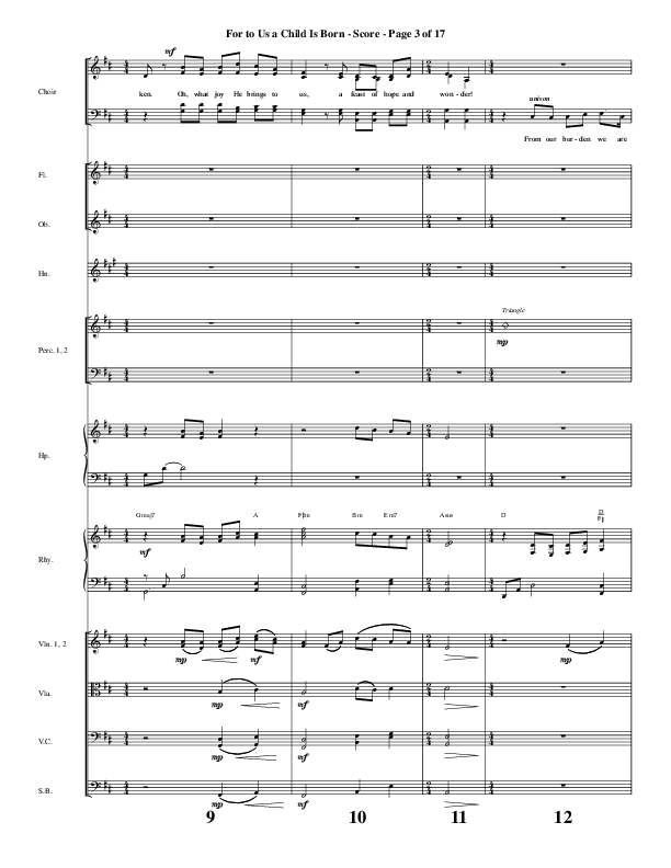 For To Us A Child Is Born (Choral Anthem SATB) Conductor's Score (Word Music Choral / Arr. Russell Mauldin)