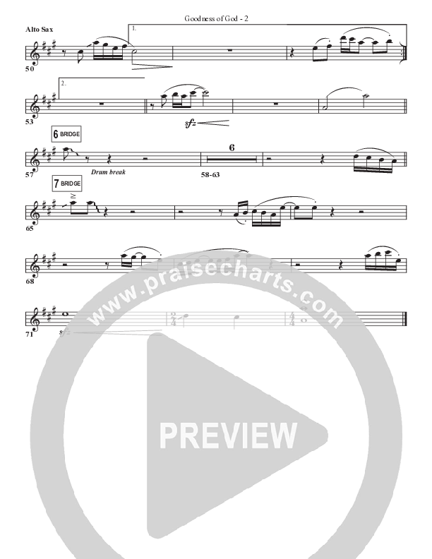 Goodness Of God Alto Sax (Bell Shoals Music)