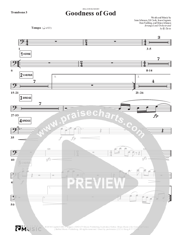 Goodness Of God Trombone 3 (Bell Shoals Music)